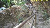 Sendero Cazorla - Refugio C.F. Sacejo. Escalones para salvar la Cascada del Cerezuelo