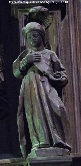 Catedral de Jaén. Coro. Creación de los ángeles. Figura de la derecha