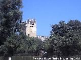 Alcázar de los Reyes Católicos. Torre defensiva del Alcázar en los jardines