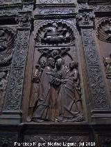 Catedral de Jaén. Coro. El abrazo en la Puerta Dorada. 