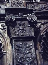 Catedral de Jaén. Coro. Natividad de María. Capitel derecho y pájaros
