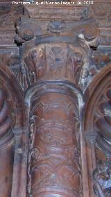 Catedral de Jaén. Coro. Anunciación o Encarnación. Capitel izquierdo