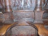 Catedral de Jaén. Coro. Anunciación o Encarnación. Relieve bajo la talla principal