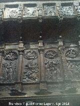 Catedral de Jaén. Coro. Entrada del Arca en Jerusalén. Entrada del Arca en Jerusalén, el Sueño de José, la Zarza ardiendo, Abraham circuncida a Isaac
