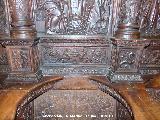 Catedral de Jaén. Coro. Nacimiento de Jesús. Relieve entre el asiento y el relieve principal