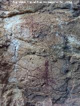Pinturas rupestres del Abrigo del Rajn. Panel de cruciformes