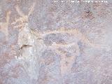 Petroglifos y pinturas rupestres del Abrigo de la Tinaja II. Zooformo