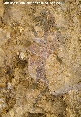 Pinturas rupestres de la Cueva del Engarbo I. Grupo II. Panel V. Escena de captura de un animal salvaje vivo