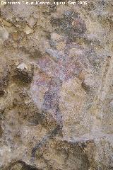 Pinturas rupestres de la Cueva del Engarbo I. Grupo II. Panel V. Escena de captura de un animal salvaje vivo