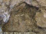Pinturas rupestres de la Cueva del Engarbo I. Grupo II. Panel V. Grupo de tres guerreros