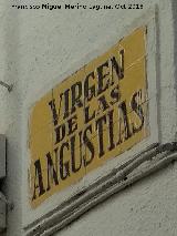Calle Virgen de las Angustias. Placa