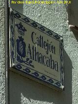Callejn Alhacaba. Placa