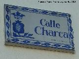 Calle Charca. Placa