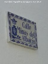 Calle Minas del Albaicn. Placa