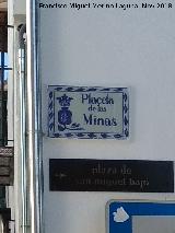 Placeta de las Minas. Placa