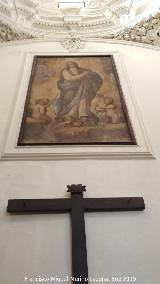Monasterio de San Jernimo. Escaleras. Cuadro y cruz