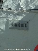 Calle Eduardo Quero. Placa