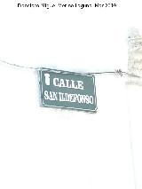 Calle Ildefonso. Placa