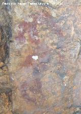 Pinturas rupestres de la Cueva de los Soles Abside II. Figura desvada
