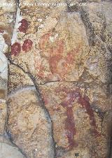 Pinturas rupestres de la Cueva de los Soles Abside II. Antropomorfo de la derecha