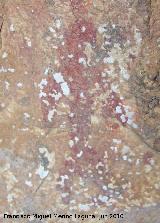Pinturas rupestres de la Cueva de los Soles Abside IV. Antropomorfo de la derecha