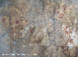 Pinturas rupestres de la Cueva de los Soles Abside V. Puntos negros y rojos
