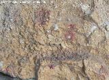 Pinturas rupestres de la Cueva de los Soles de la Pared Exterior. Puntos