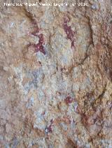 Pinturas rupestres de la Cueva de los Soles de la Pared Exterior. Restos