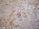 Pinturas rupestres de la Cueva de los Soles de la Pared Exterior. Restos daados por grafiti