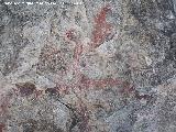 Pinturas rupestres de la Cueva Secreta Grupo II. Cabeza del antropomorfo gigante