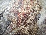Pinturas rupestres de la Cueva Secreta Grupo I. Restos sobre el pectiniforme