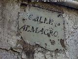 Calle Almagro. Placa antigua