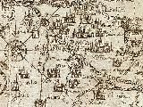 Castillo de Nínchez. Mapa 1588