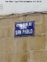 Calle San Pablo. Placa