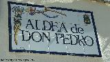 Aldea Don Pedro. Placa