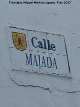 Calle Majada. Placa de azulejos