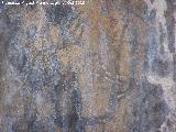 Pinturas rupestres de la Cueva del Plato grupo III. Antropomorfos en cruz