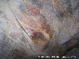Pinturas rupestres de la Cueva del Plato grupo V. Restos de pintura