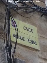 Calle Roque Rojas. Placa