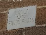 Calle Roque Rojas. Placa