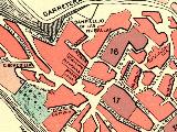 Calle Zumbajarros. Mapa de principios del siglo XX