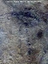 Pinturas rupestres de la Cueva de los Murcilagos. Restos en negro