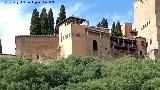 Alhambra. Torre del Peinador de la Reina. Desde el Paseo de los Tristes