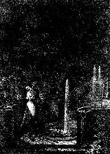 Generalife. Escalera del Agua. Dibujo de F. J. Parcerisa 1850