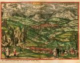 Historia de Alhama de Granada. Grabado de la ciudad realizado por dos cartgrafos provenientes de los Pases Bajos: Hoefnagel (1564) y Wyngaerde
