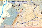 Historia de Villanueva de las Torres. Mapa de los dlmenes