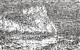 Castillo de Chinchilla de Montearagn. 1874. Grabado del gran ilustrador francs Gustavo Dor , para el libro "Viaje por Espaa" de Barn Charles Davillier (1832-1883)