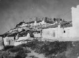 Castillo de Chinchilla de Montearagn. Foto antigua. Derribado el Penal y el castillo a medio reconstruir