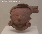 Museo de Arte Precolombino Felipe Orlando. Cabeza. Cultura Remojadas. 200 - 600 d.C.