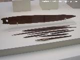 Museo de Arte Precolombino Felipe Orlando. Utensilios de madera para tejer. 1000 - 1500 d.C.